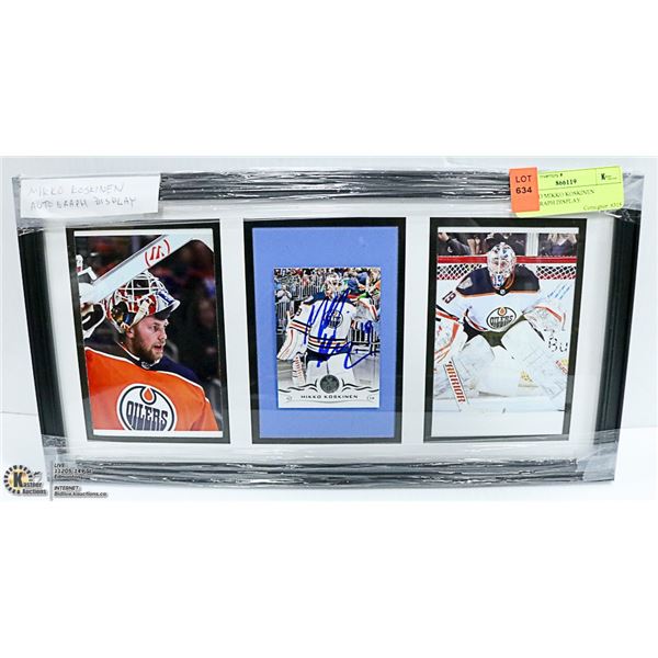 FRAMED MIKKO KOSKINEN AUTOGRAPH DISPLAY, 15 X 8