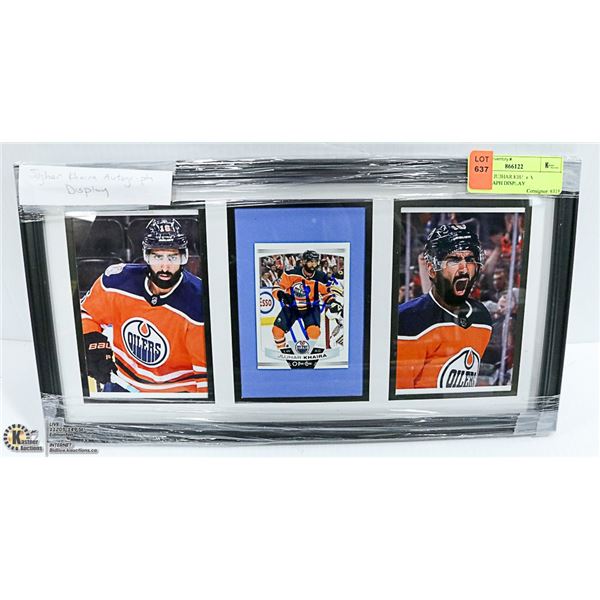 FRAMED JUJHAR KHAIRA AUTOGRAPH DISPLAY, 15 X 8