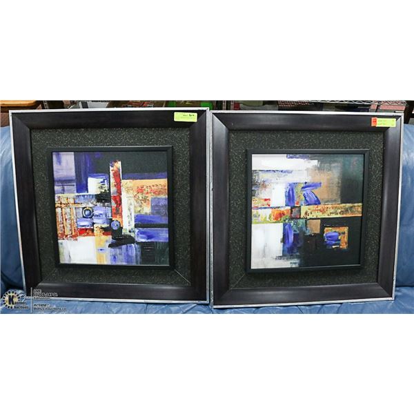 SET OF 2 ABSTRACT PICTURES (23.5 INCHES