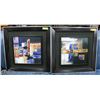 Image 1 : SET OF 2 ABSTRACT PICTURES (23.5 INCHES