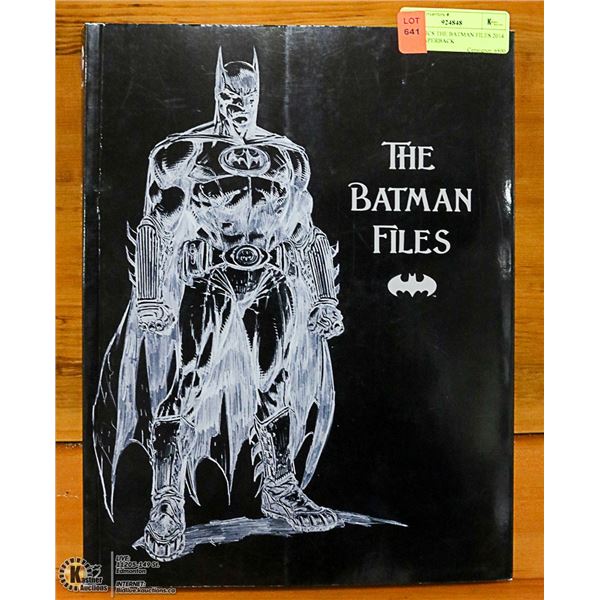 DC COMICS THE BATMAN FILES 2014 FIRST PAPERBACK