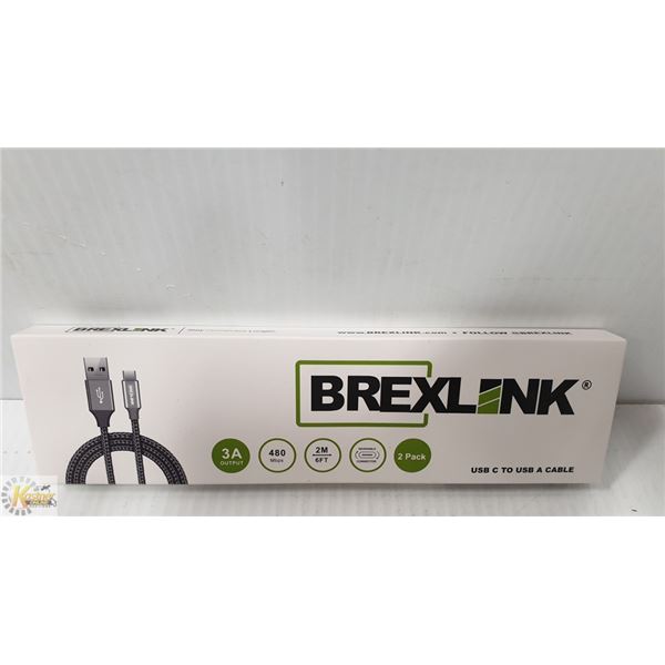 BREXLINK 2PK USBC TO USBA