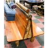 Image 1 : APPROX. 4' RUSTIC BACK-TO-BACK LOG BENCH SEAT