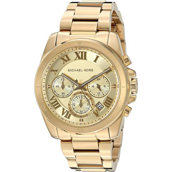 NEW MICHAEL KORS TRIPLE CHRONO GOLD MSRP $370