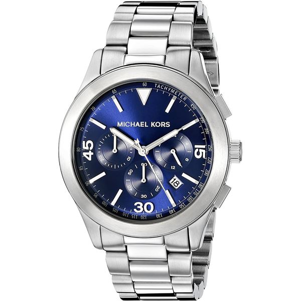 NEW MICHAEL KORS TRIPLE CHRONO BLUE DIAL MSRP $350