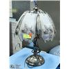 Image 1 : ELEPHANT TOUCH LAMP, GLASS PANEL SILVER BASE 22" TALL
