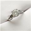 Image 2 : 41) 14 KARAT WHITE GOLD DIAMOND RING