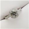 Image 3 : 34) PLATINUM DIAMOND RING.