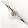 Image 3 : 42) 0 KARAT WHITE GOLD DIAMOND SOLITAIRE RING