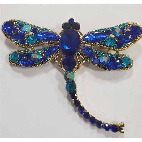 RHINESTONE DRAGONFLY BROOCH