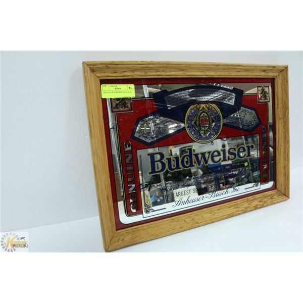 VINTAGE BUDWEISER BEER SIGN, 20 X 14