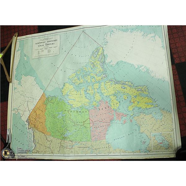 NORTHWEST TERRITORIES & YUKON 1959 MAP