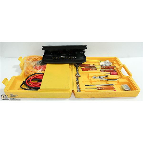 2 TOOL CASES -TWO ROADSIDE CAR REPAIR KITS