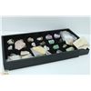 Image 1 : TRAY OF RAW SEMI PRECIOUS GEMS - RAW GEMS INCLUDE: