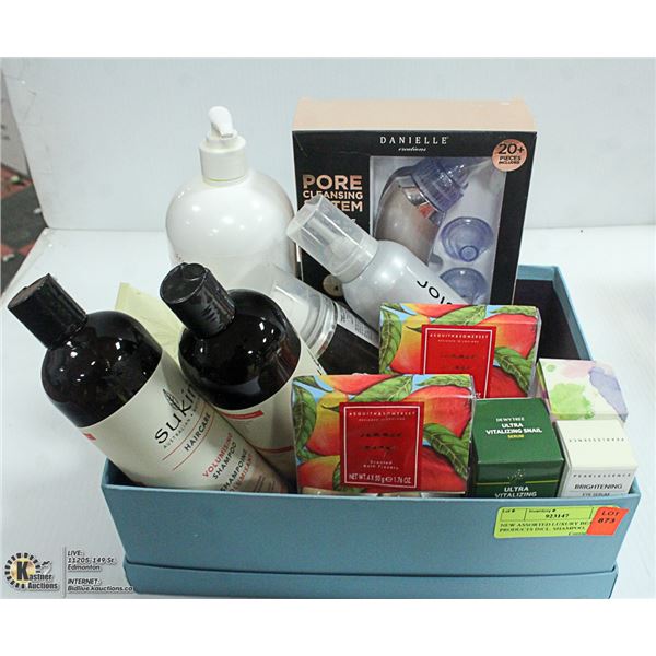 NEW ASSORTED LUXURY BEAUTY PRODUCTS INCL. SHAMPOO,