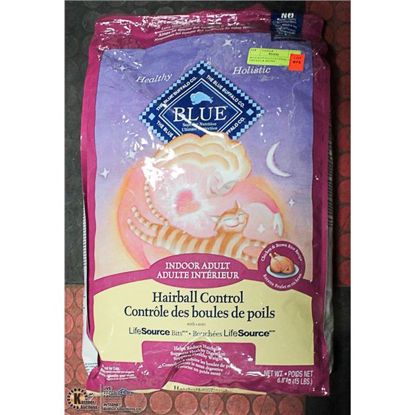 BLUE BUFFALO CAT FOOD 15 LBS. CHICKEN & BROWN