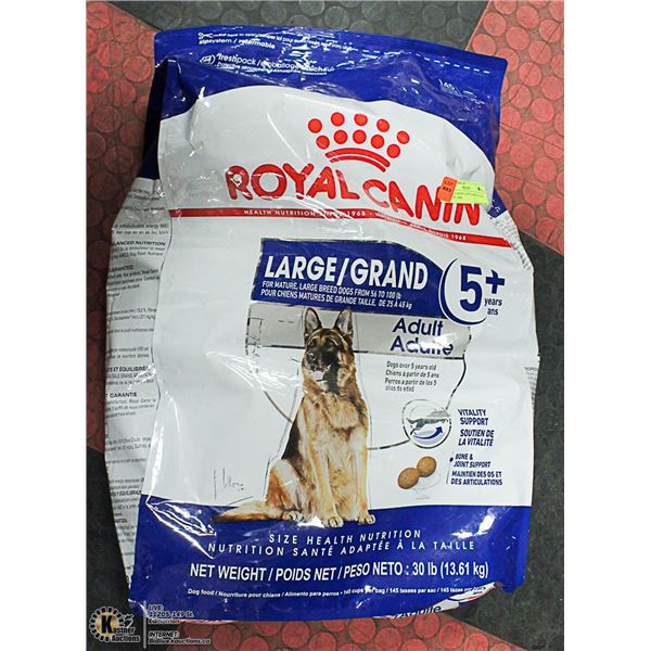 ROYAL CANIN LARGE BREED DOG FOOD, 30 LBS,