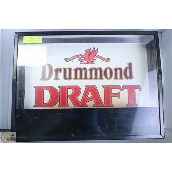 DRUMMOND DRAFT LIGHTED SIGN