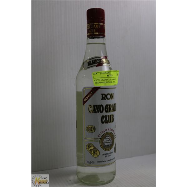 CAYO GRANDE CLUB WHITE SPANISH RUM 700ML 37.5%