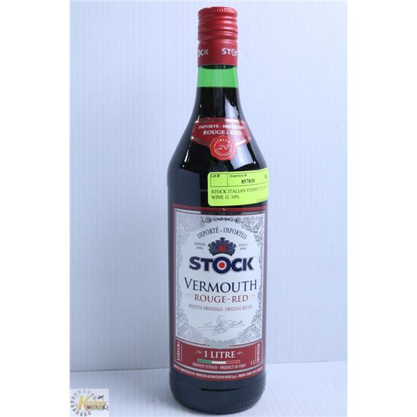 STOCK ITALIAN VERMOUTH RED WINE 1L 16%