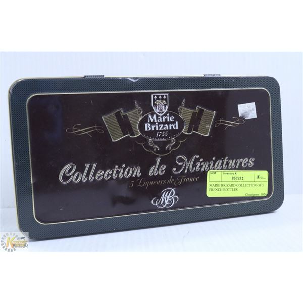 MARIE BRIZARD COLLECTION OF 5 FRENCH BOTTLES