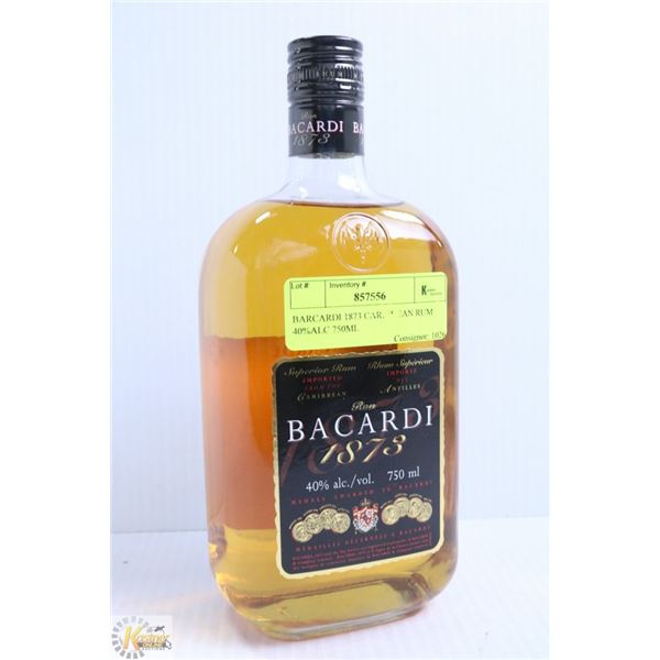BARCARDI 1873 CARIBBEAN RUM 40%ALC 750ML
