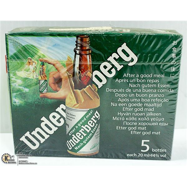 UNDERBERG BITTERS 5 BOTTLES 30%, 20ML EACH