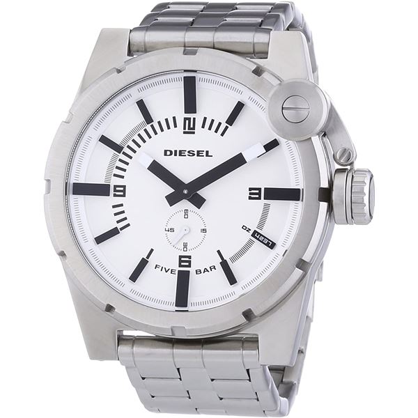 NEW DIESEL LARGE 48MM WHITE DIAL MSRP $250 WATCH