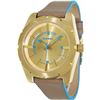 Image 1 : NEW DIESEL GOLD TONE DIAL LEATHER STRAP MSRP $249