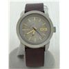 Image 1 : NEW DIESEL 46MM GREY DIAL LEATHER STRAP MSRP $219