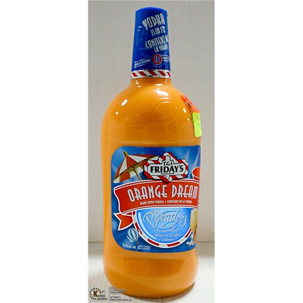 TGI FRIDAYS ORANGE DREAM VODKA LIQUOR 15.5%, 750ML