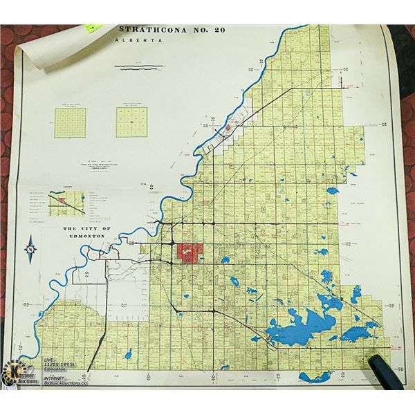 COUNTY OF STRATHCONA MAP 1978