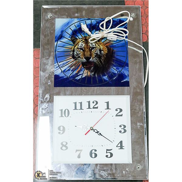 TIGER MIRROR WALL CLOCK
