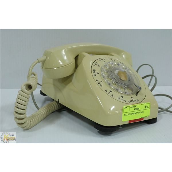 VINTAGE CREAM COLOR DIAL TELEPHONE