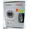 Image 1 : BROOKSTONE HEATED THROW 50" X 60" 4 HEAT SETTING