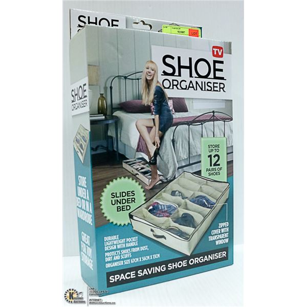 NEW UNDER BED 12 PAIR SHOE ORGANIZER