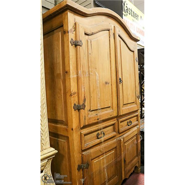 RUSTIC PINEWOOD ARMOIRE, 48 X 23 X 78