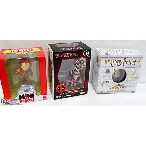 FLAT OF MISC POP CULTURE FIGURES. COLLECTIBLES