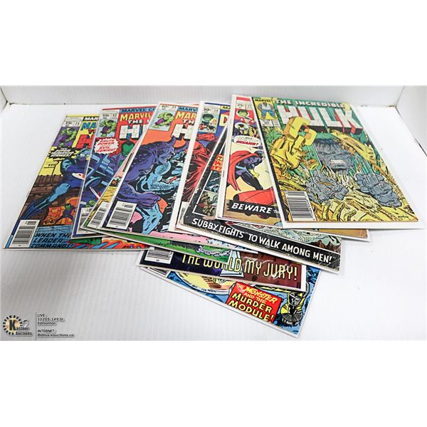 FLAT OF HULK COMIC BOOKS.  COLLECTIBLES