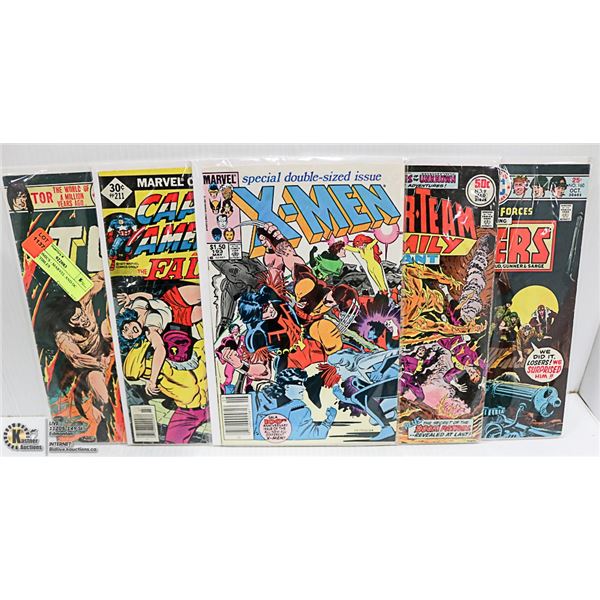 FIVE COMICS - MARVEL AND DC COLLECTIBLES