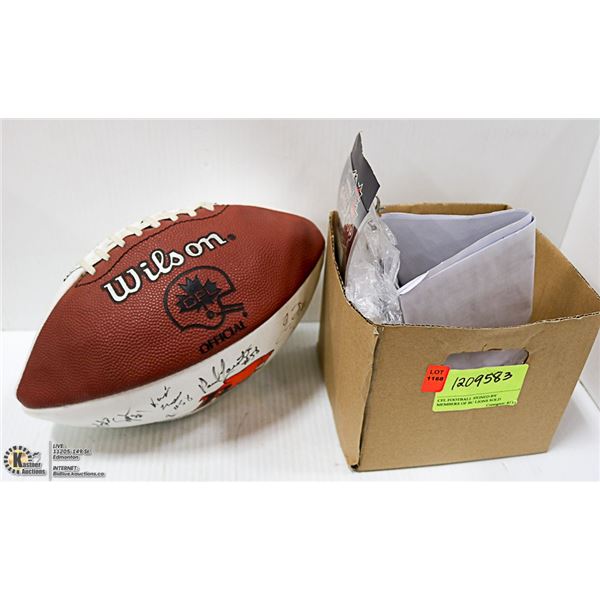 CFL FOOTBALL SIGNED BY MEMBERS OF BC LIONS SOLD