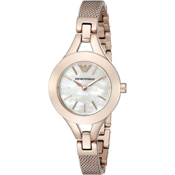 NEW EMPORIO ARMANI 28MM M-OF-PEARL WATCH MSRP $415