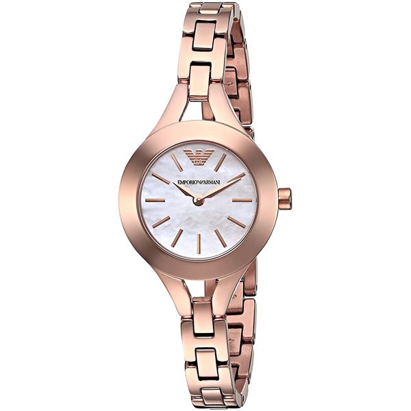 NEW EMPORIO ARMANI ROSE GOLD TONE 28MM MSRP $395