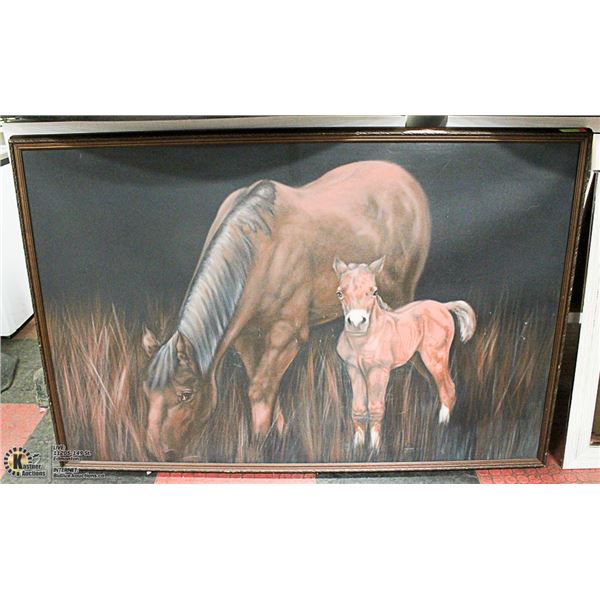 2003 ESTATE VERY LARGE DARKWOOD FRAMED