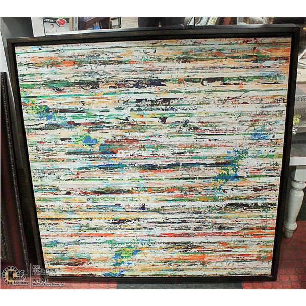 LARGE ABSTRACT ART FRAMED