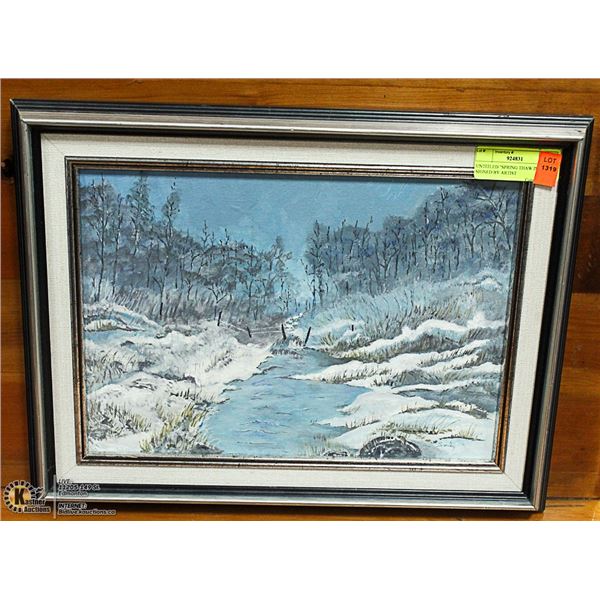 UNTITLED "SPRING THAW IN CREEK" SIGNED BY ARTIST