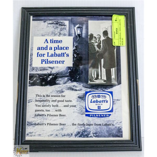 8 X 10 ORIGINAL 1950'S LABATTS BEER AD