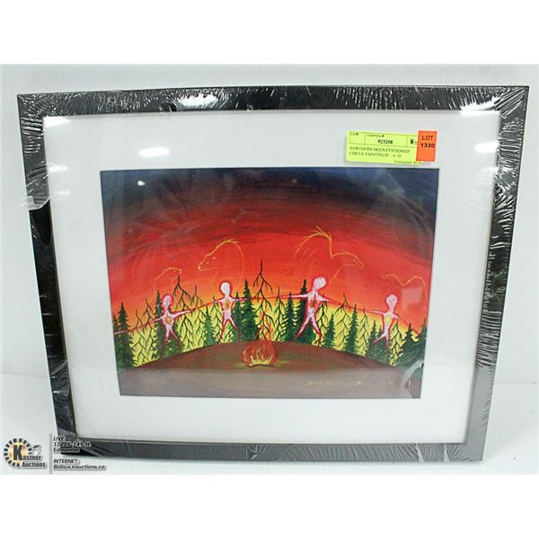 NORTHERN SKIES FRIENDSHIP CIRCLE PAINTING SIGNED