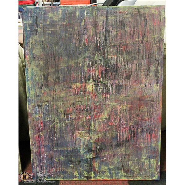 LARGE ABSTRACT ON CANVAS 24 X 36