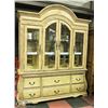 Image 1 : LARGE BEIGE BUFFET AND HUTCH, 71 X 18 X 91
